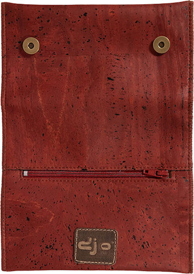 Djo Djo Handmade Brown Artificial Leather Tobacco Pouch with Magnet Closure A302-4