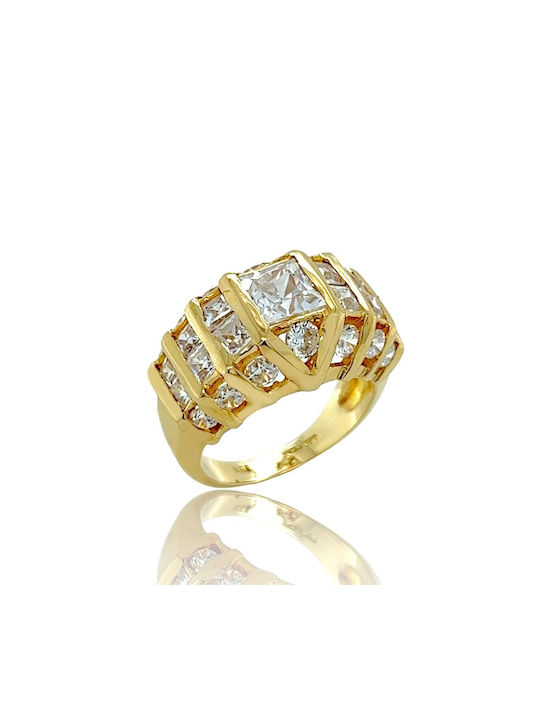 Xryseio Women's Gold Ring with Zircon 14K