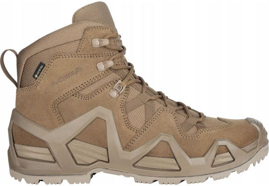 Lowa Military Ankle Boots Zephyr Waterproof with Gore-Tex Membrane Suede Brown