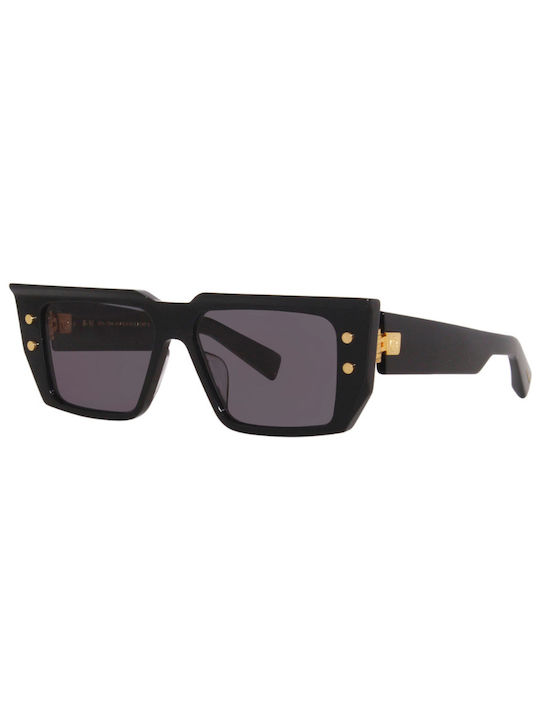 Balmain B-vi Sunglasses with Black Plastic Frame and Black Lens