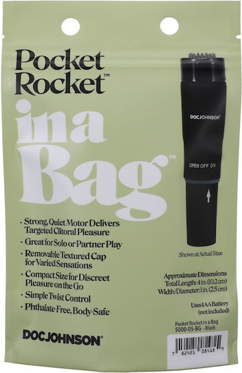 Doc Johnson Pocket Rocket Κλειτοριδικός Δονητής Μαύρος