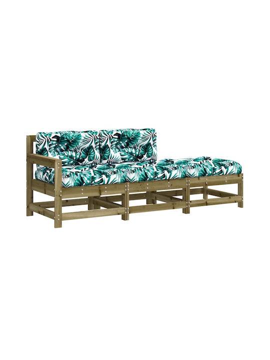 Tree-Seater Sofa Outdoor Wooden with Pillows 62x62x70.5cm