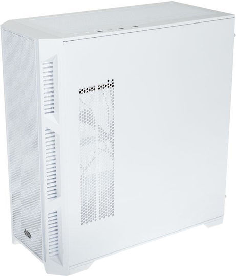 Raijintek Ponos Ultra MS4 Gaming Midi Tower Κουτί Υπολογιστή με Πλαϊνό Παράθυρο και RGB Φωτισμό Λευκό