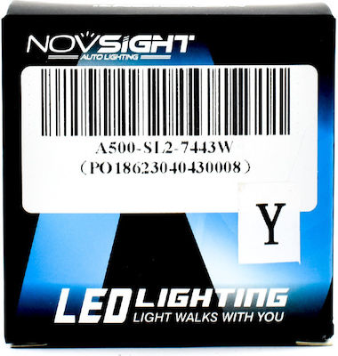 NovSight Λάμπες T20 Canbus LED 6500K Ψυχρό Λευκό 9W 2τμχ