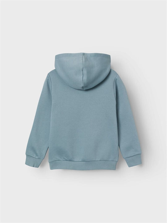 Name It Kids Sweatshirt with Hood and Pocket Light Blue