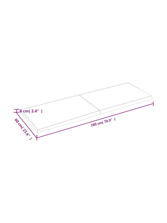 Shelf Wall Gray 180x60x6cm