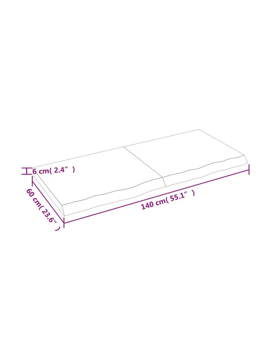 Shelf Wall Gray 140x60x6cm