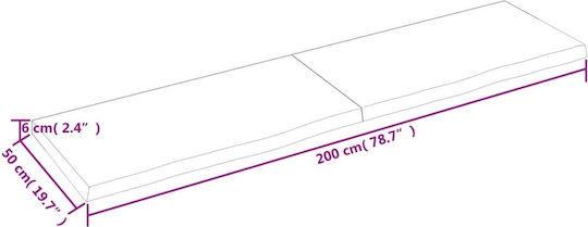 Ράφι Γκρι 200x50x6εκ.