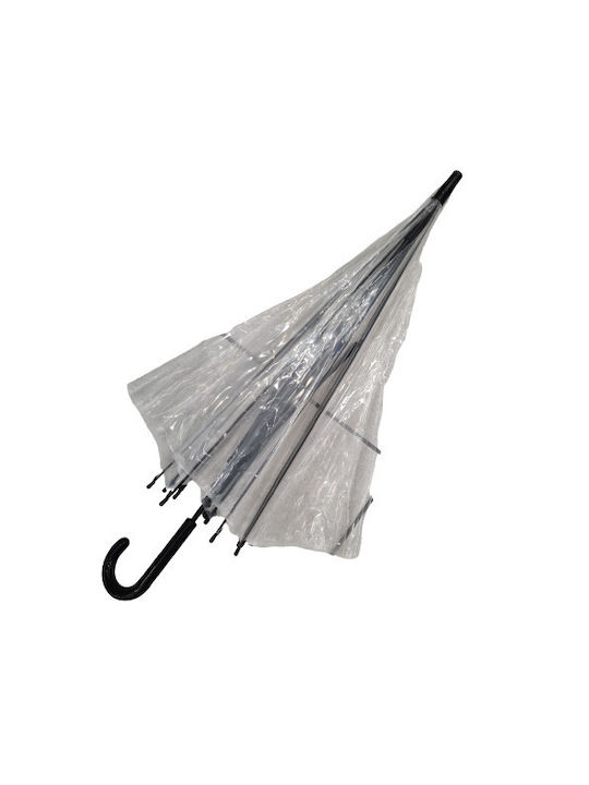 Cool Kinder Regenschirm Gebogener Handgriff Automatisch Durchsichtig