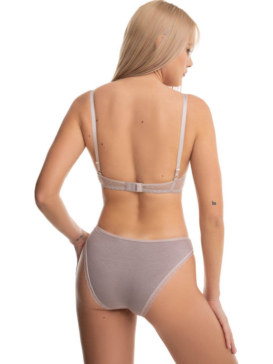 Koza Lace Underwear Set with Bra & Slip Ecru