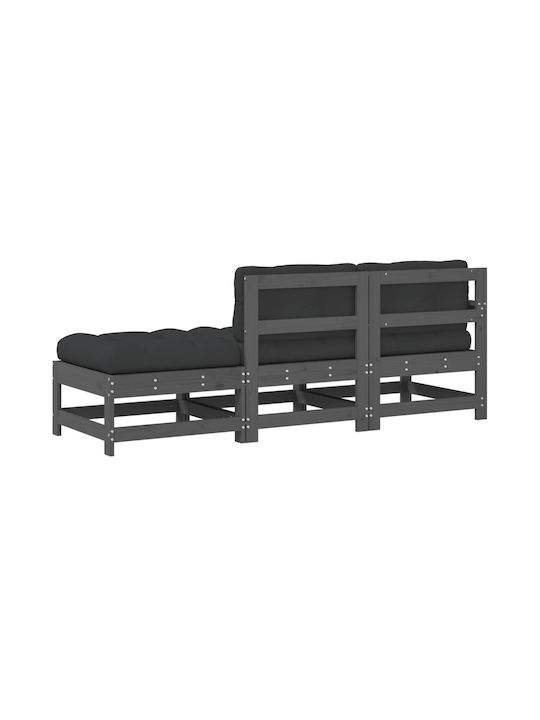 Tree-Seater Sofa Outdoor Wooden with Pillows 62x62x70.5cm