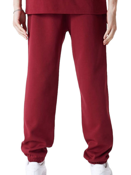 New Era Men's Sweatpants with Rubber Burgundy