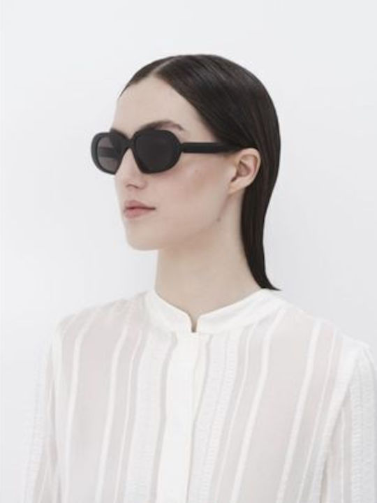 Zeus & Dione Axia Unisex Γυαλιά Ηλίου με Μαύρο Κοκκάλινο Σκελετό και Μαύρο Φακό