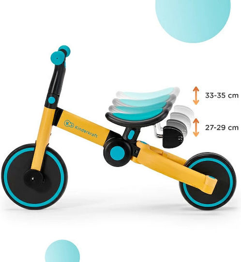 Kinderkraft 4 Trike Foldable & Convertible 3 in 1 for 1-5 Years Sunflower Blue