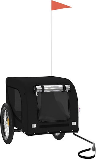 vidaXL Dog Carrying Black Bicycle Trailer for 45kg Pets