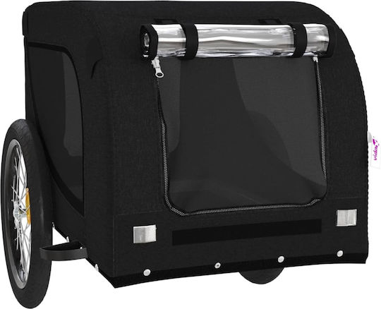 vidaXL Dog Carrying Black Bicycle Trailer for 45kg Pets