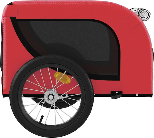 vidaXL Dog Carrying Red Bicycle Trailer for 45kg Pets