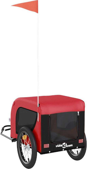 vidaXL Dog Carrying Red Bicycle Trailer for 45kg Pets