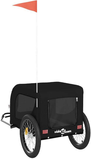 vidaXL Dog Carrying Black Bicycle Trailer for 45kg Pets