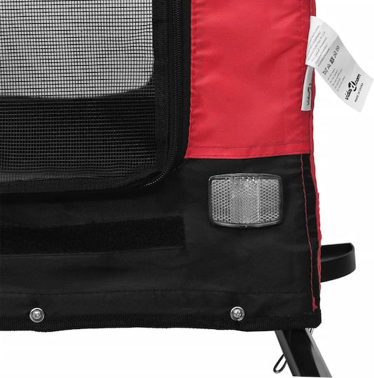 vidaXL Dog Carrying Red Bicycle Trailer for 45kg Pets