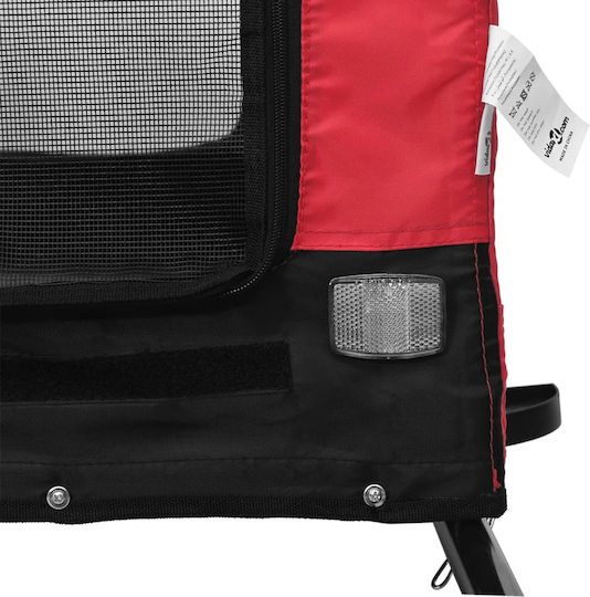 vidaXL Dog Carrying Red Bicycle Trailer for 45kg Pets