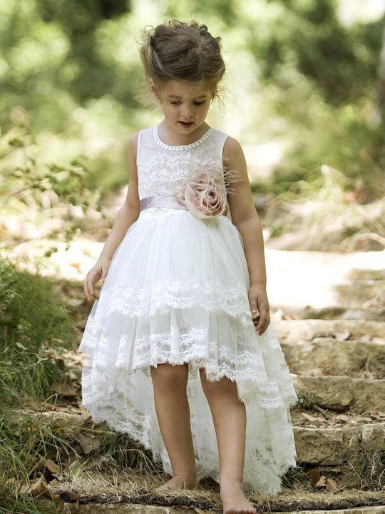 Designer's Cat Ecru Baptism Dress made of Lace
