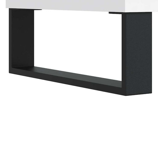 vidaXL Mobilier Hi-Fi Alb 38x74.5x48cm
