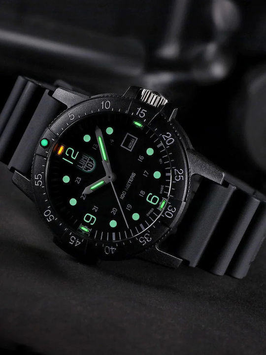 Luminox Sea Herrenuhr 44mm Batterie mit Schwarz Kautschukarmband