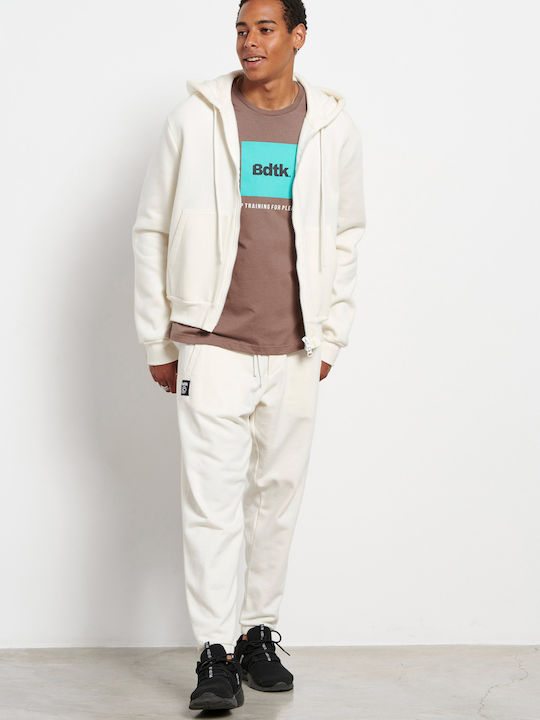 Sweatshirt Fleece with Hood White