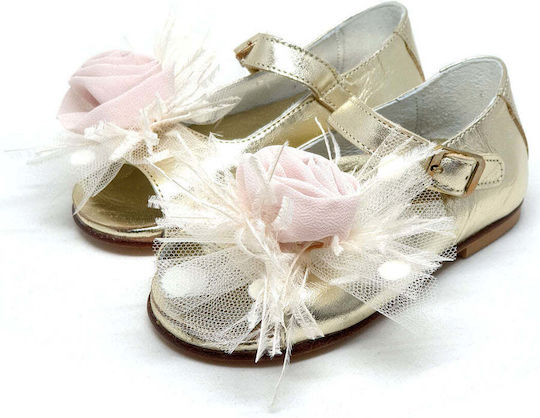 Designer's Cat Pantofi de botez pentru fetițe Balerine din Piele Aurii 0100L0K0 100022