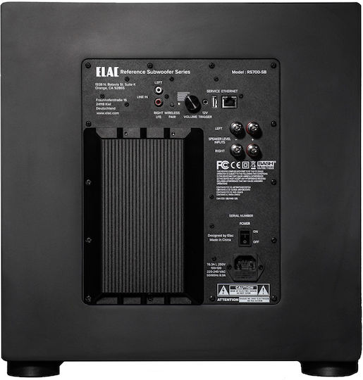 Elac RS700 Kabellos Aktiv Subwoofer mit Lautsprecher 12" 1400W Schwarz