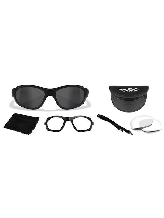 Wiley X Sunglasses with Black Plastic Frame and Gray Lens WX-2951