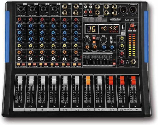 KAL Electronics KW-08E Active Analog Console 10 Channels / 10 XLR Inputs