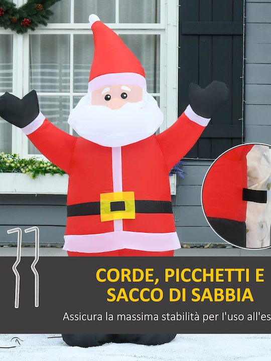 Inflatable Illuminated Santa Claus Electric Red 120x80x40cm