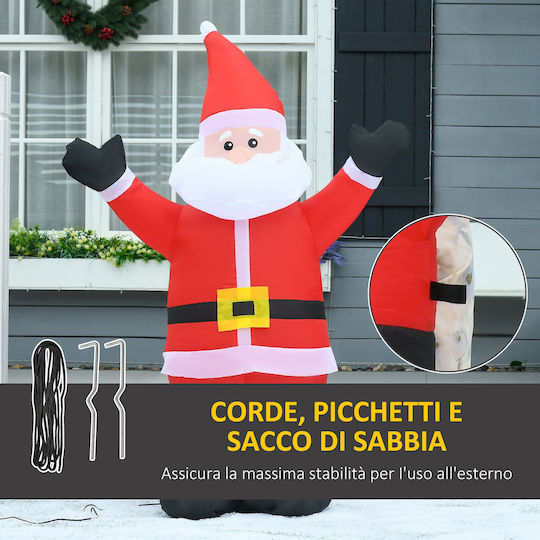 Inflatable Illuminated Santa Claus Electric Red 120x80x40cm