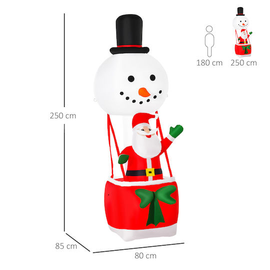 Inflatable Illuminated Santa Claus Electric 250x85x80cm