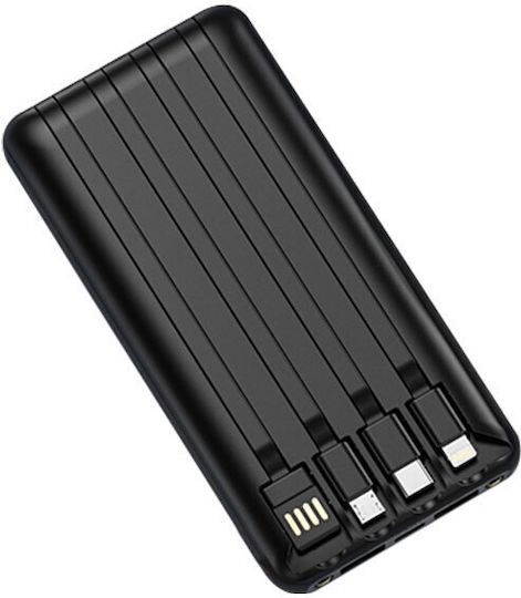 Egoboo Power Bank 10000mAh 10W Μαύρο