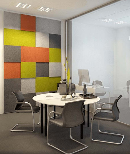 Audiodesigner Square Audio Treatment Material Panel (4 Pieces) 60cm x 60cm x 40mm in Green Color
