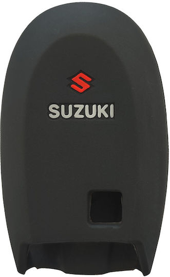 Silicone Car Key Cover Case with 3 Buttons for Suzuki Black