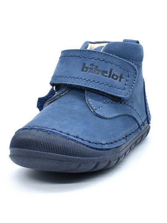 Anatomice Ghete Copii din Piele cu Velcro Albastru