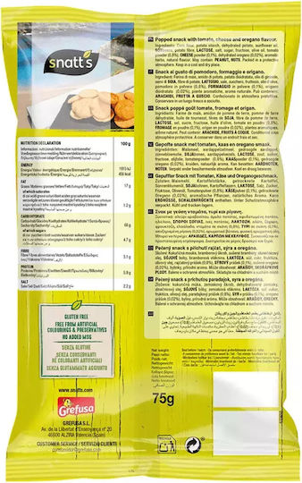 Snatt's Kartoffelchips Popped Τομάτα Τυρί Ρίγανη 75gr