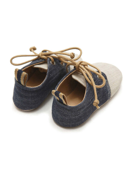 Designer's Cat Βαπτιστικά Υφασμάτινα Oxfords Αγκαλιάς Μπλε