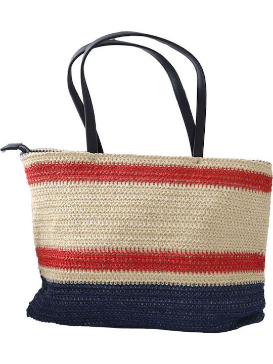 U.S. Polo Assn. Korbweide Strandtasche Blau