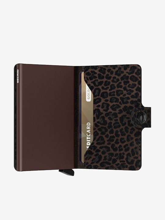 Miniwallet Leather Men's Wallet Cards with RFID Brown