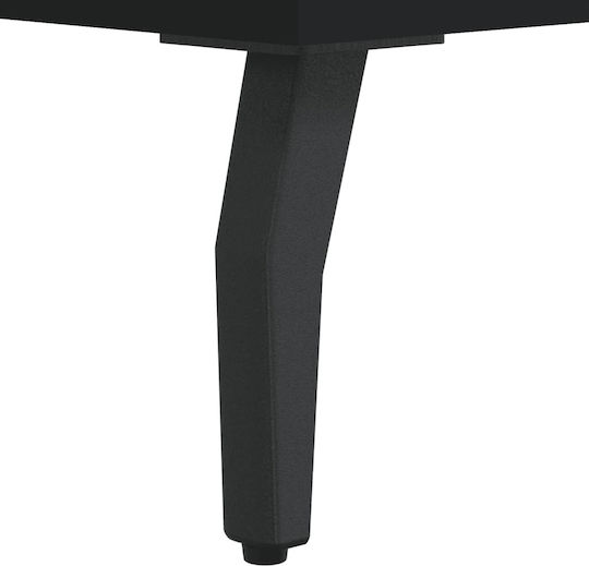 De podea Vitrină de living din Metal cu Sticlă Negru 69.5x34x90cm