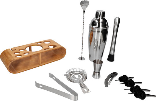 Whiskey Rocks Bartender Kit Bag with Bamboo Stand 12pcs