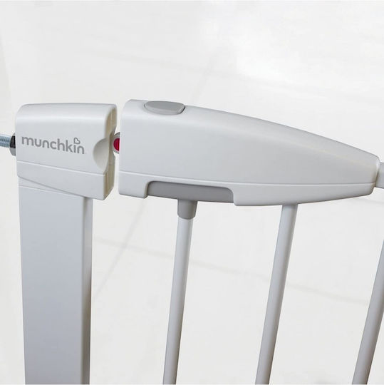 Munchkin Easy Lock Klappbar Sicherheitstür Einfache Installation aus Metall in Weiß Farbe 73x73cm 1Stück