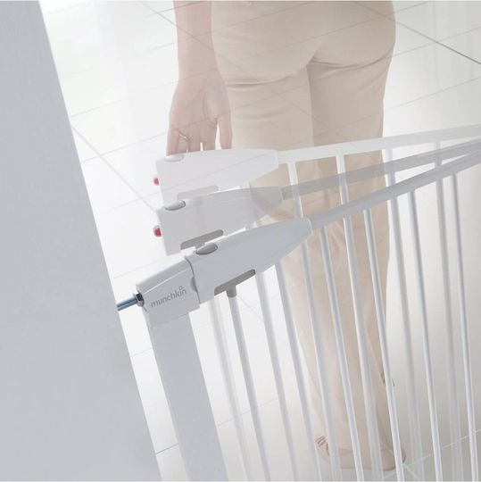 Munchkin Easy Lock Klappbar Sicherheitstür Einfache Installation aus Metall in Weiß Farbe 73x73cm 1Stück