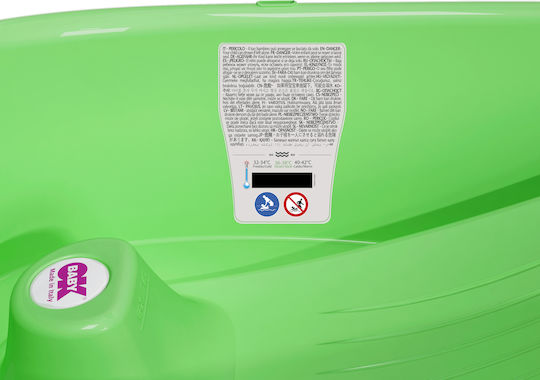 OK Baby Cadă pentru bebeluși Onda 3 cu termometru Green