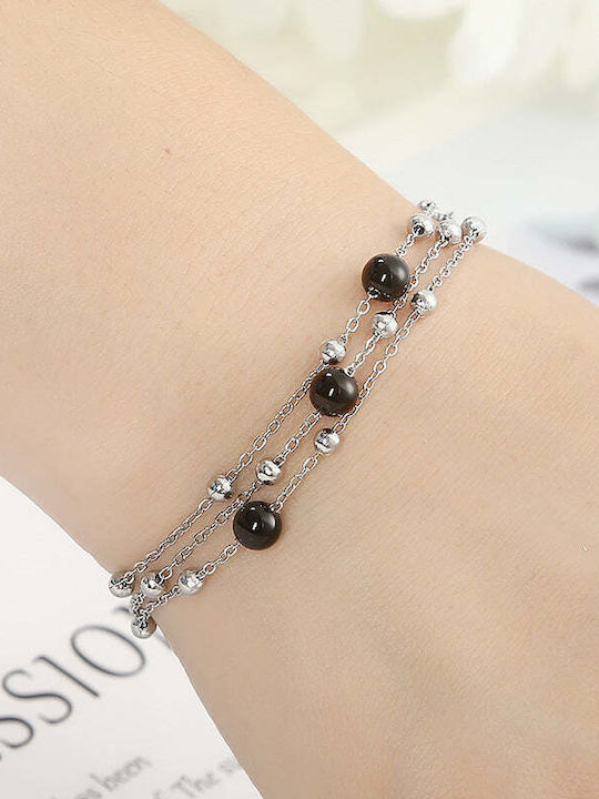 Charmy Damen Armband Kette aus Edelstahl 18cm